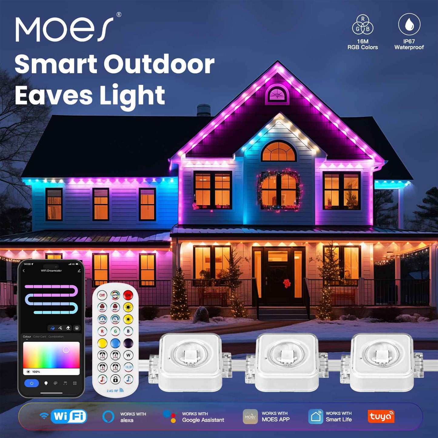 Moes Smart Eaves String Light 15 Meter