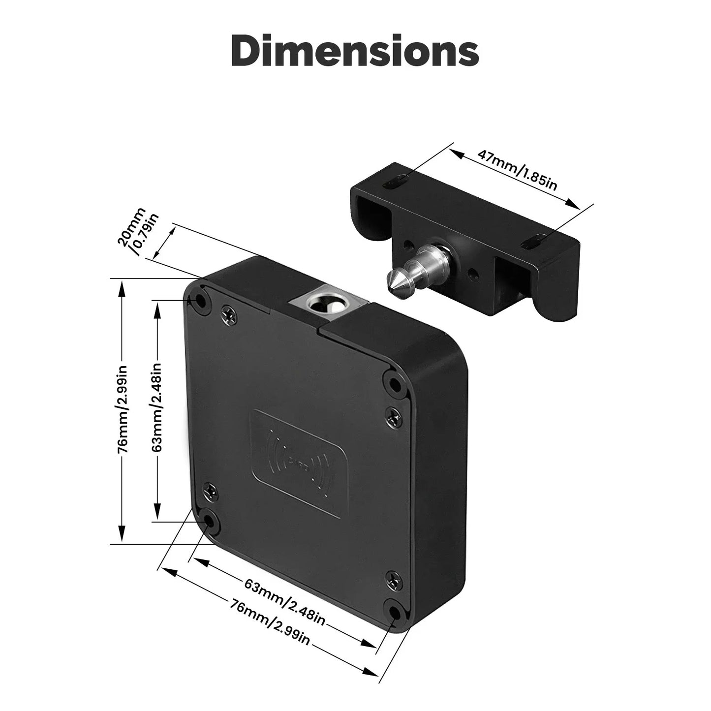 Moes Smart Lock Bluetooth Tuya-Compatible Keyless IC Card Unlock App Remote Control for Wood Cabinet Door Drawer Furniture