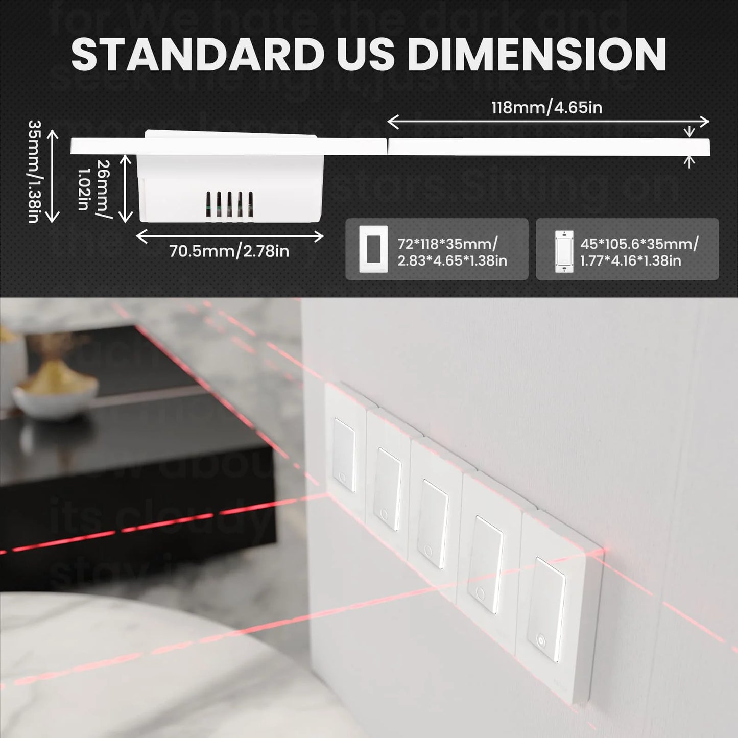 MOES Star Ring 2nd Generation Smart Single Pole 3 Way WIFI Switch