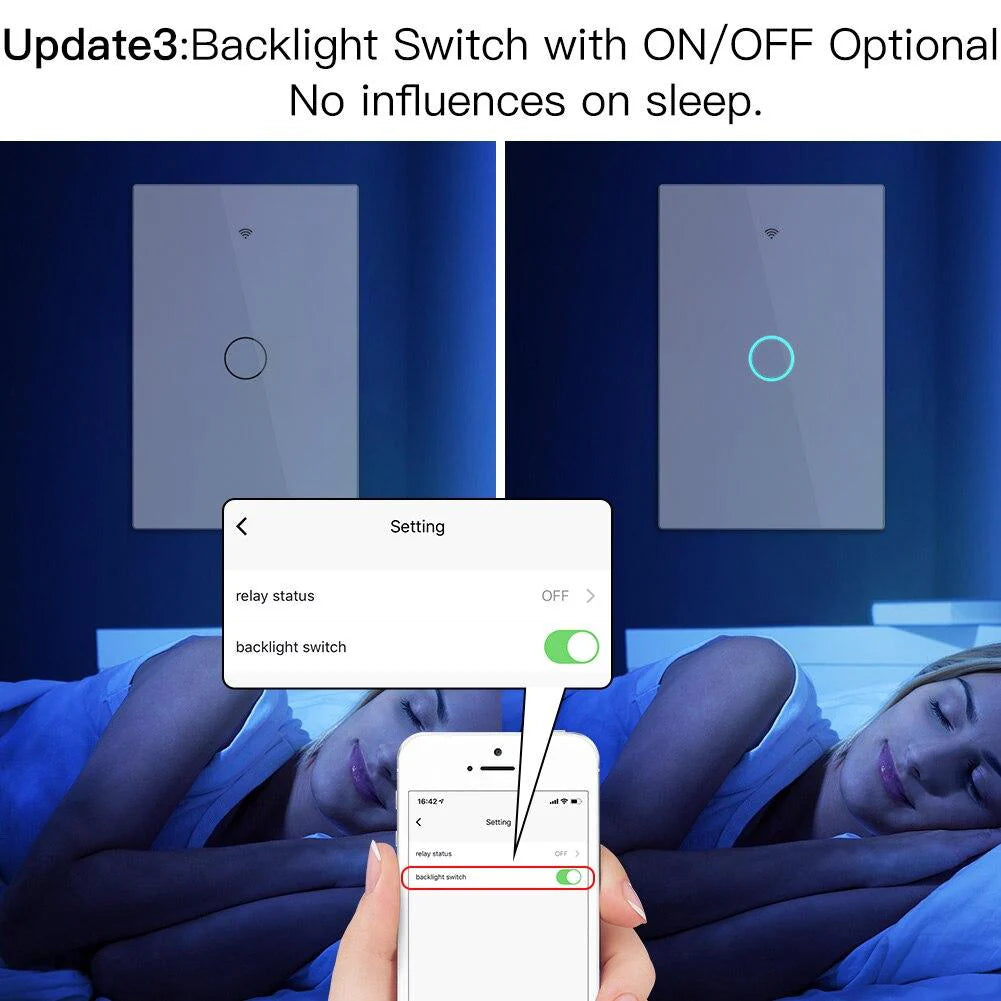 Tuya Wi-Fi Smart Touch Light Switch US Standard