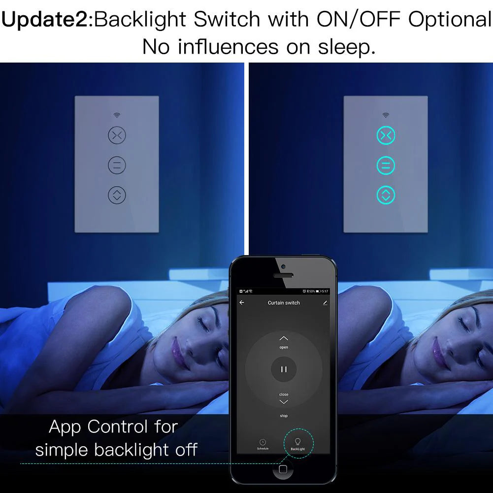 Tuya Wi-Fi Smart Touch Shutter Switch US Standard