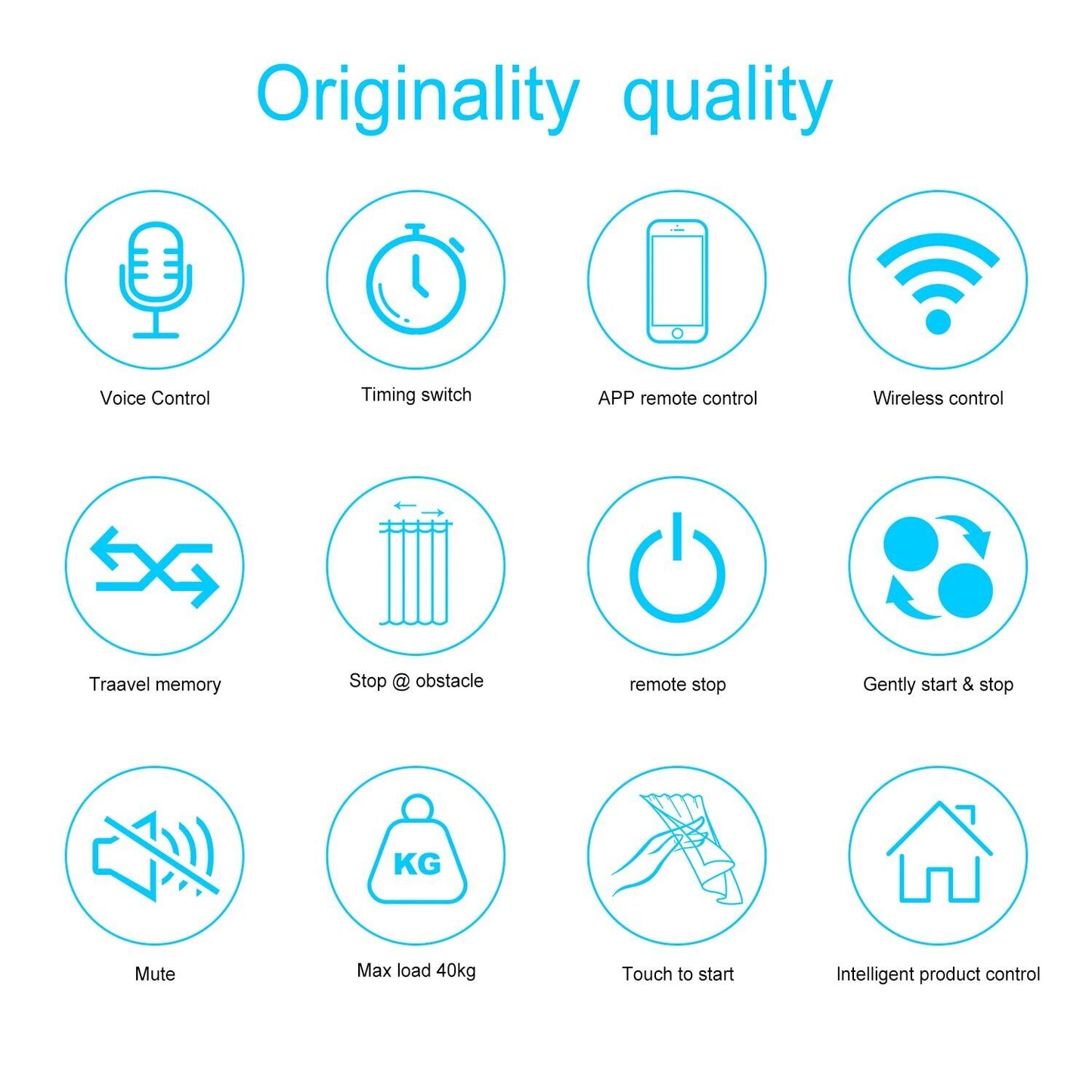 Tuya electric smart curtain motor Wireless Remote Control & Voice Control