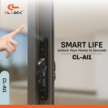 CL-Al1 | Wi-Fi Tuya App Aluminium digital door lock with 304 Stainless steel Lockcase For Sliding & Swing Doors Dustproof & Waterproof (IP67)