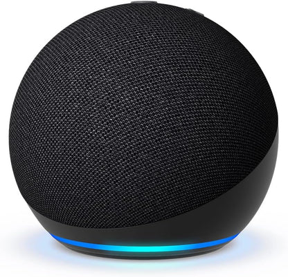 Echo Dot (5th Gen) | smart bluetooth speaker with vibrant sound and Alexa | Use your voice to control smart home devices, play the Quran or music, and more (speaks English & Khaleeji)
