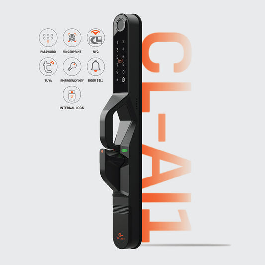 CL-Al1 | Wi-Fi Tuya App Aluminium digital door lock with 304 Stainless steel Lockcase For Sliding & Swing Doors Dustproof & Waterproof (IP67)