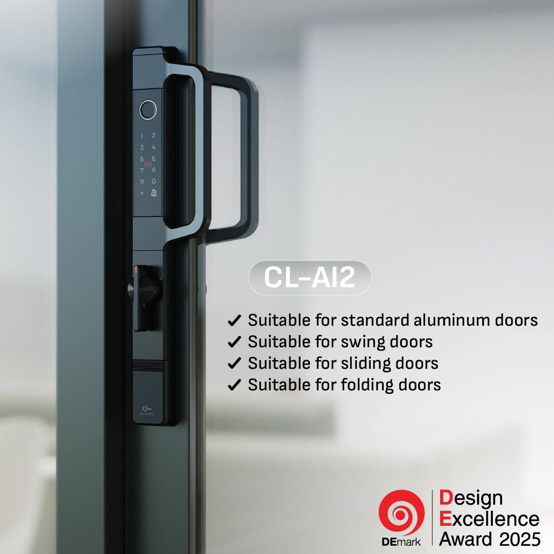 CL-AI2 | Wi-Fi Tuya App Aluminium digital door lock with 304 Stainless steel Lockcase For Sliding & Swing Doors Dustproof & Waterproof (IP67)