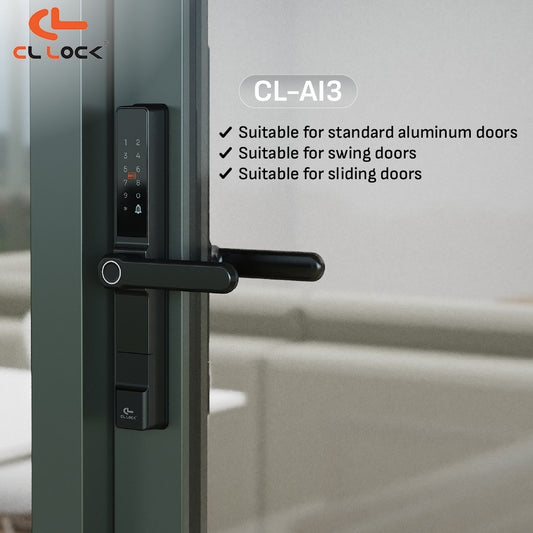 CL-AI3 | Wi-Fi Tuya App Aluminium digital door lock with 304 Stainless steel Lockcase For Sliding & Swing Doors Dustproof & Waterproof (IP67)