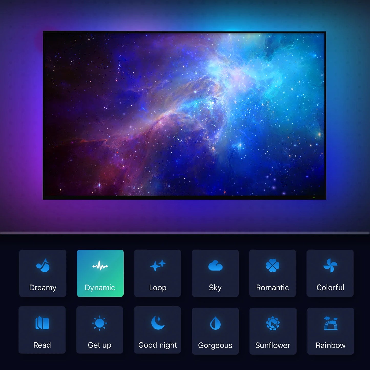 MOES Smart WiFi Ambient Lighting TV Backlight 4K HDMI 2.0 Sync Box LED Light Strip Music