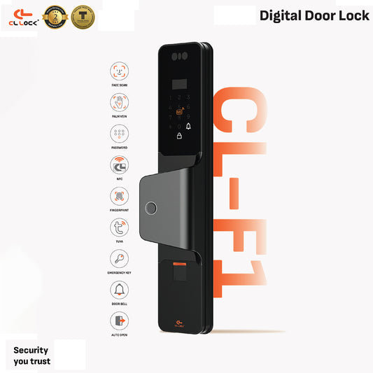 CL-F1 | Wi-Fi Tuya App Full Auto digital door lock with 304 Stainless steel Lockcase Dustproof & Waterproof (IP67)