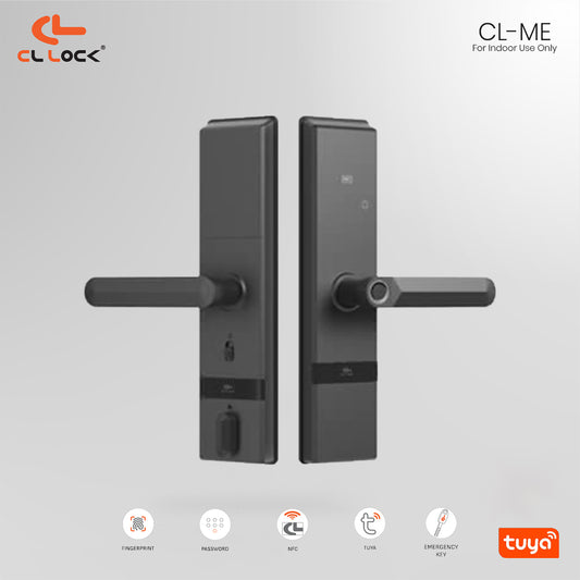 CL-ME SERIES | Wi-Fi Tuya App Semi Auto Medium digital door lock with 304 Stainless steel Lockcase For Indoor Use Only