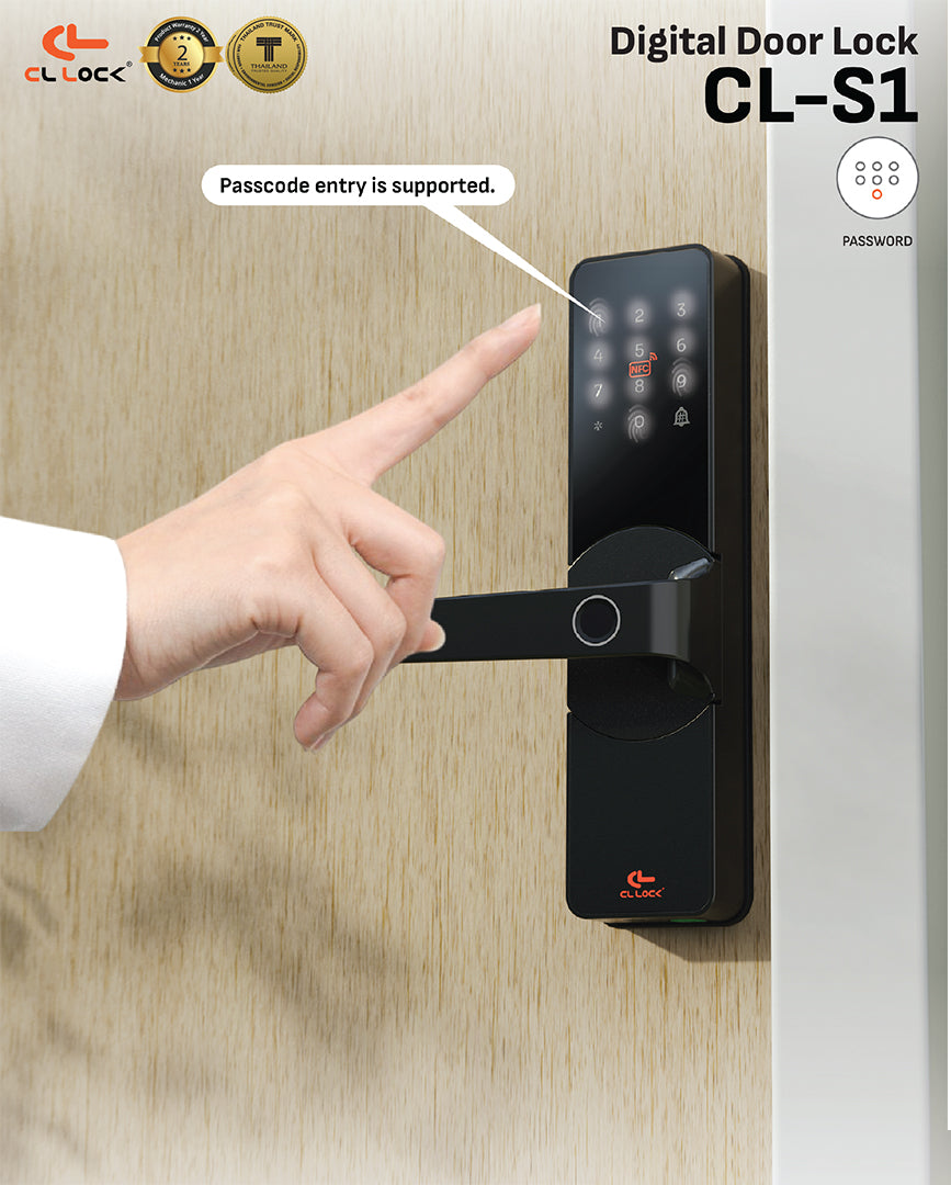 CL-S SERIES | Wi-Fi Tuya App Semi auto Small digital door lock with 304 Stainless steel Lockcase Dustproof & Waterproof (IP67)