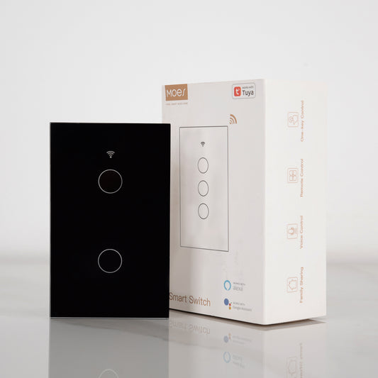 Moes Touch Smart Switch 2 Gang, WiFi Wall Touch Switch