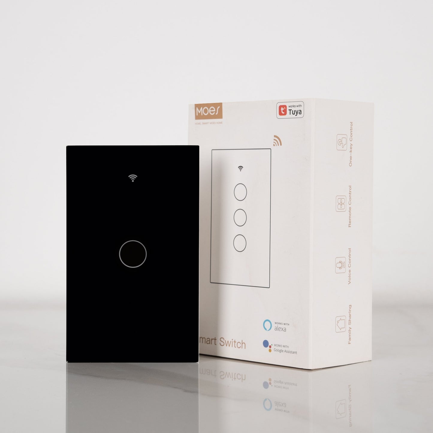 Moes Touch Smart Switch 1 Gang, WiFi Wall Touch Switch