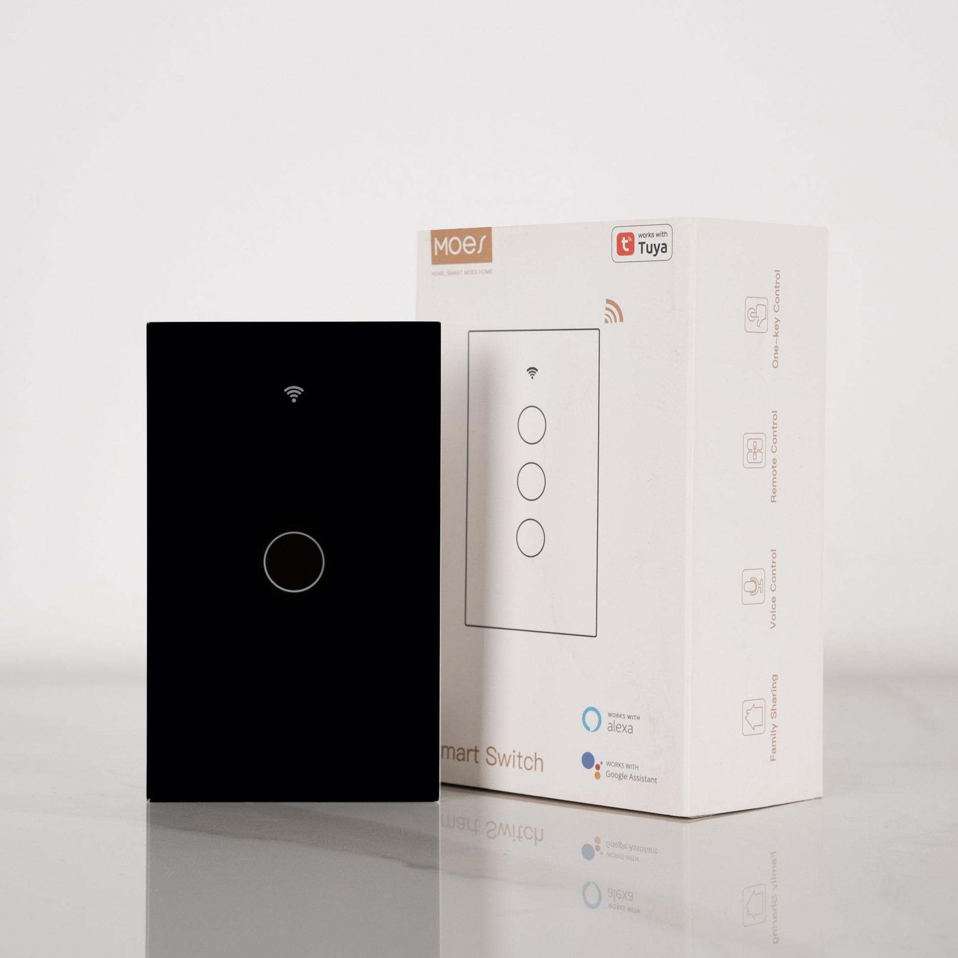 Moes Touch Smart Switch 1 Gang, WiFi Wall Touch Switch