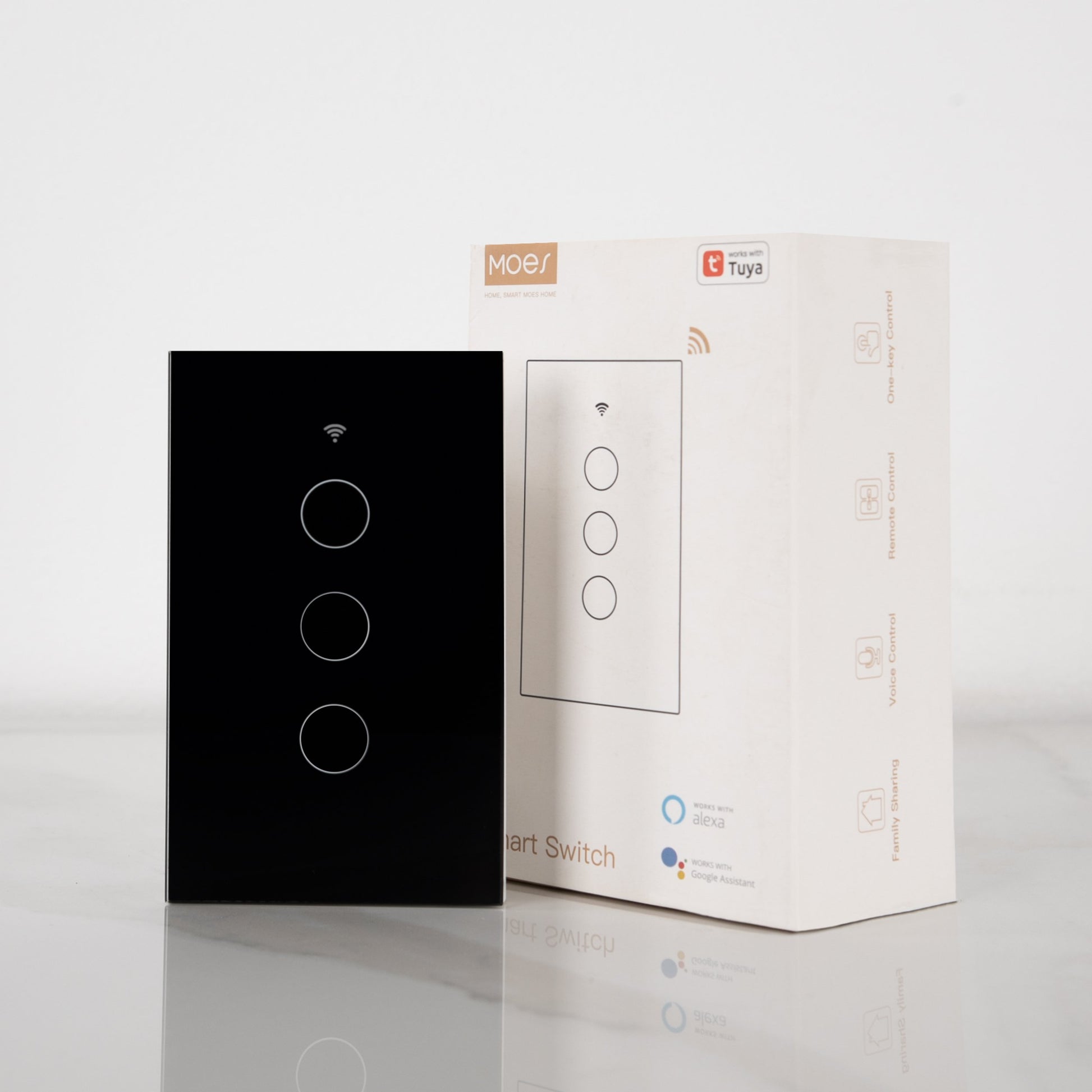 Moes Touch Smart Switch 3 Gang, WiFi Wall Touch Switch