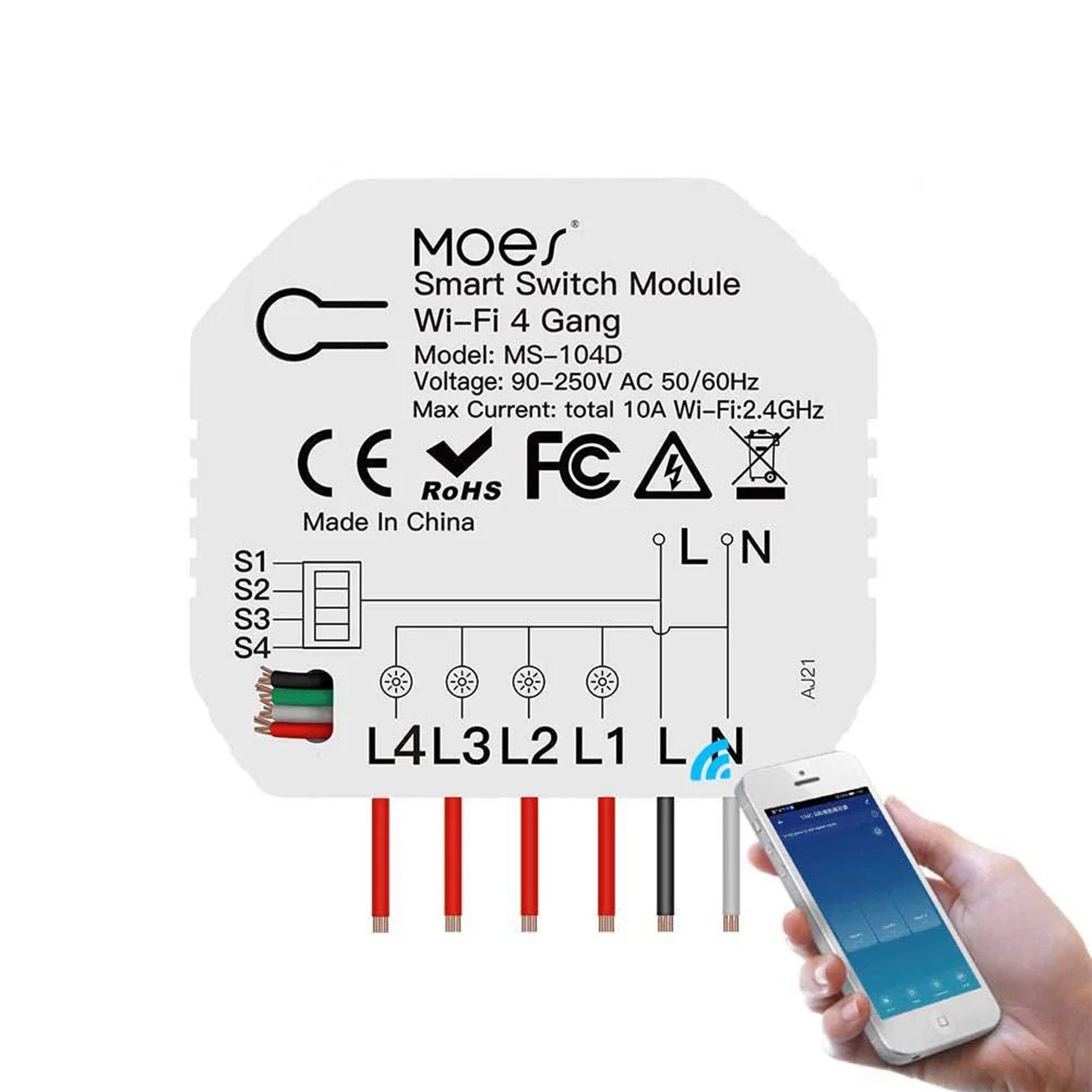 Moes Smart 4G Mini Moes, WiFi Relay Module