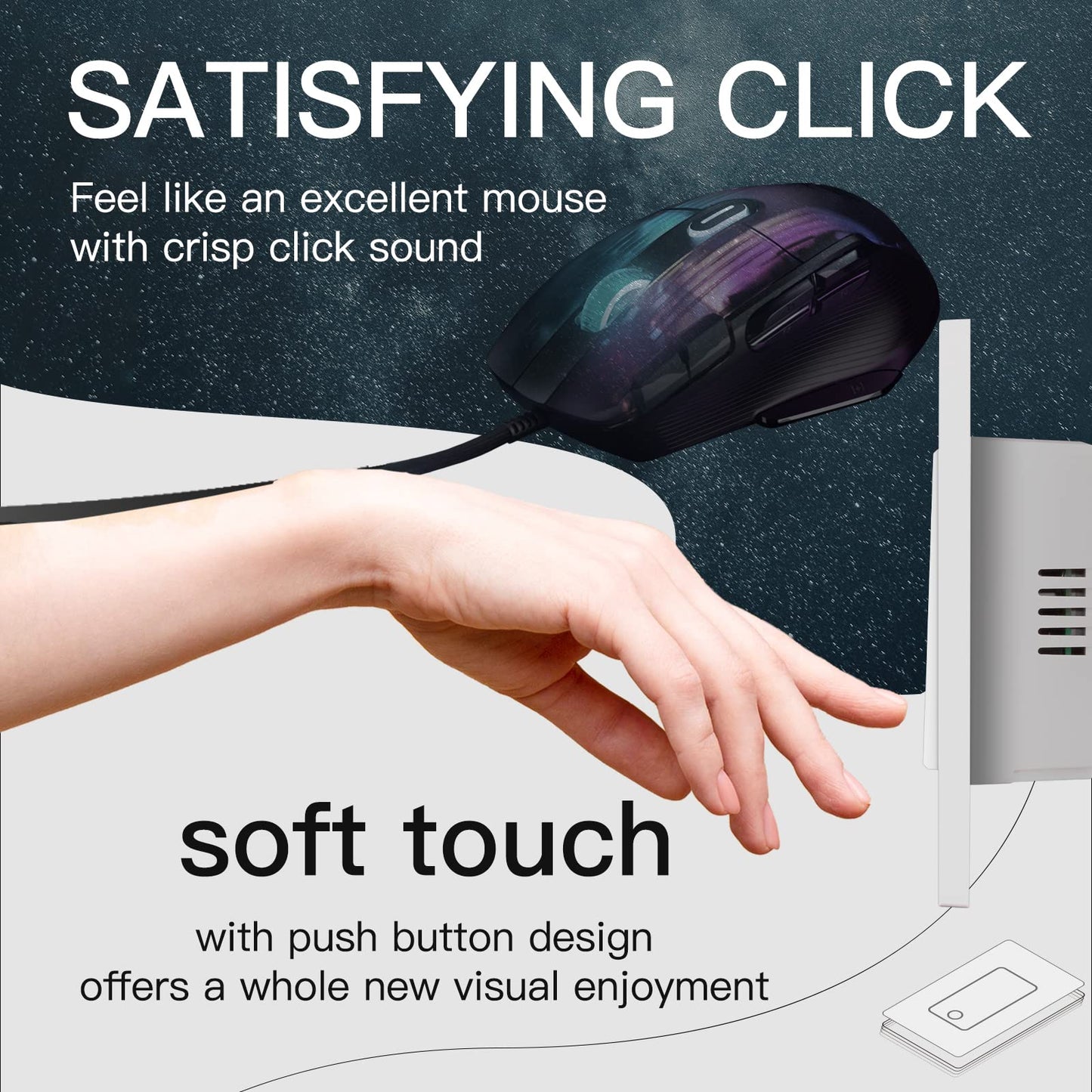 MOES Star Ring 2nd Generation Smart Single Pole 3 Way WIFI Switch