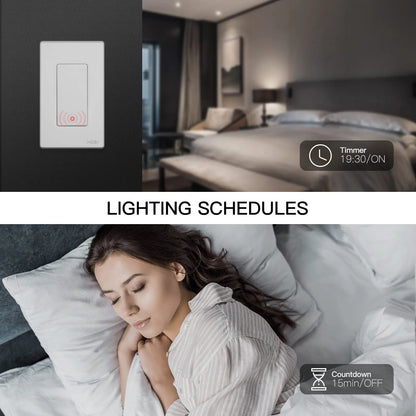 MOES Star Ring 2nd Generation Smart Single Pole 3 Way WIFI Switch