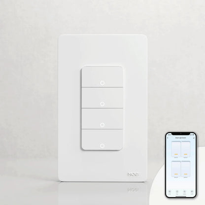 WiFi 4 Gang Smart Light Switch, Alexa Google APP Remote Light Switching