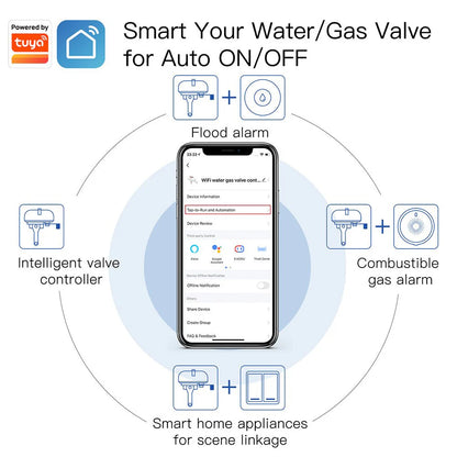 WiFi Smart Water/Gas Valve Controller Pipeline Auto Shut OFF
