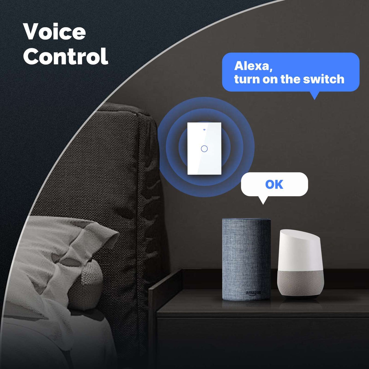 Tuya ZigBee Smart Touch Light Switch US Standard